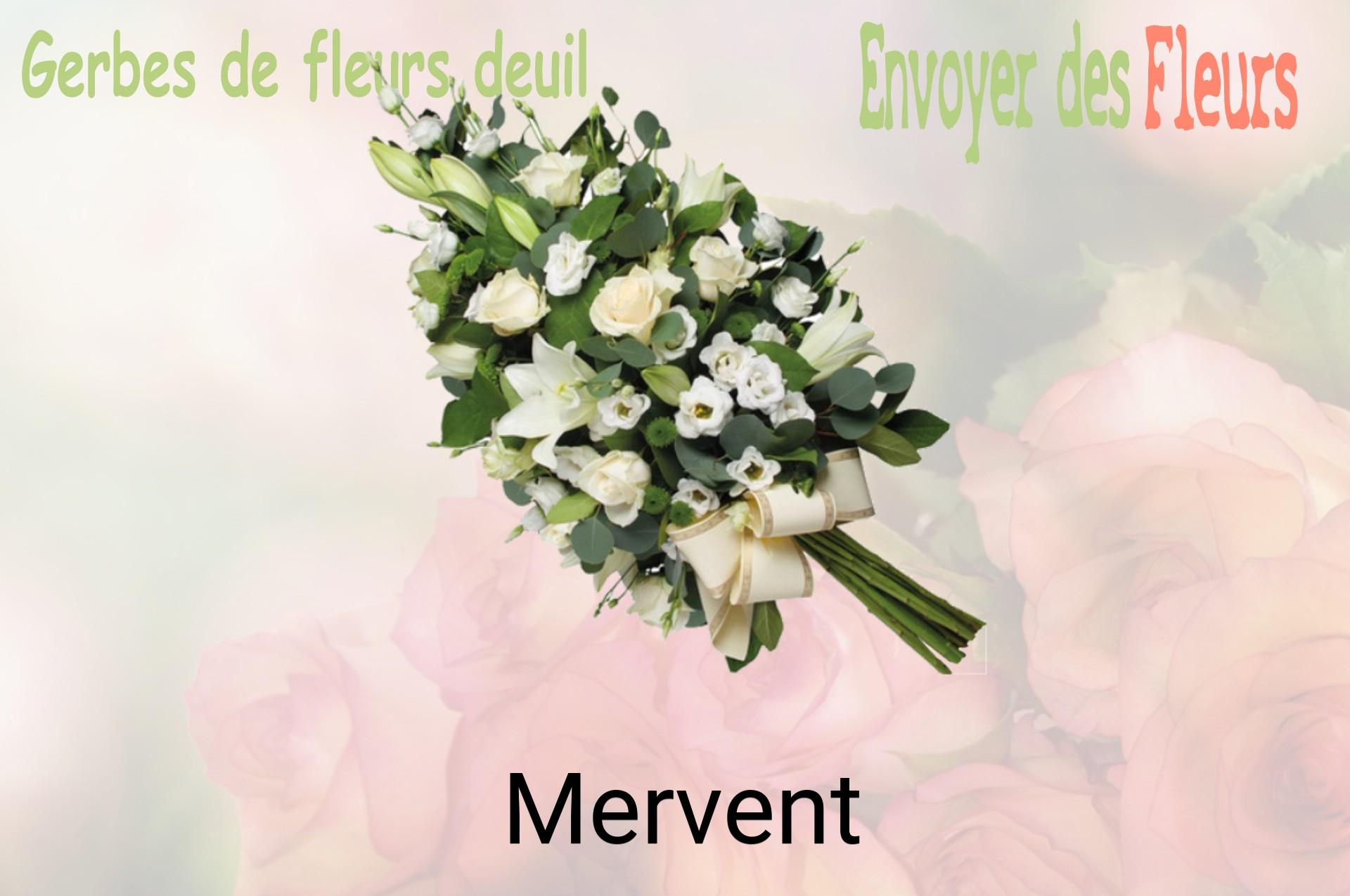 Gerbe de fleurs de deuil livrée à Mervent